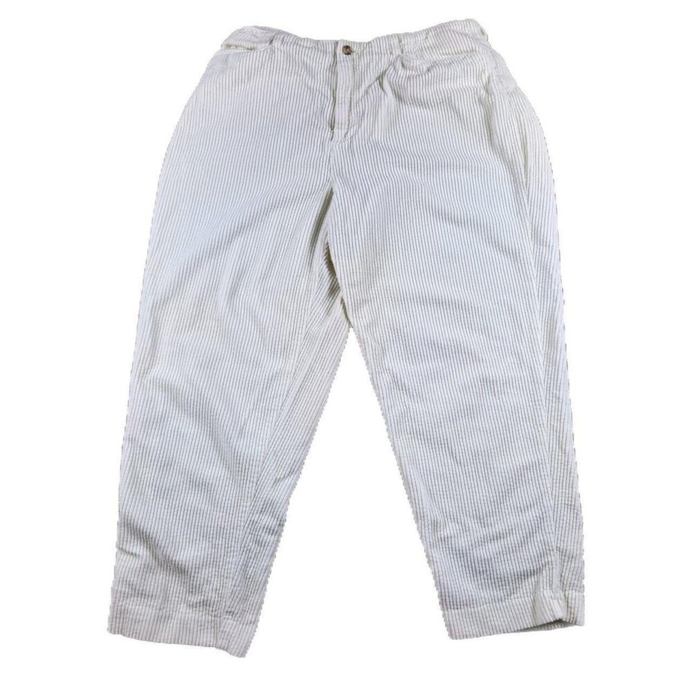 Vintage Talbots Corduroy Pants Coastal Grandma White Summer Preppy Beach